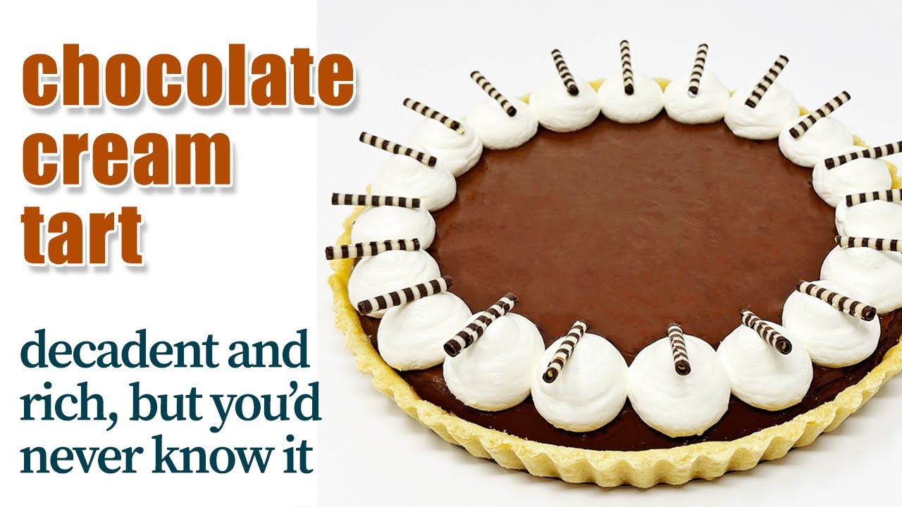Chocolate Tart with Whipped Cream -- DAM That's Good!