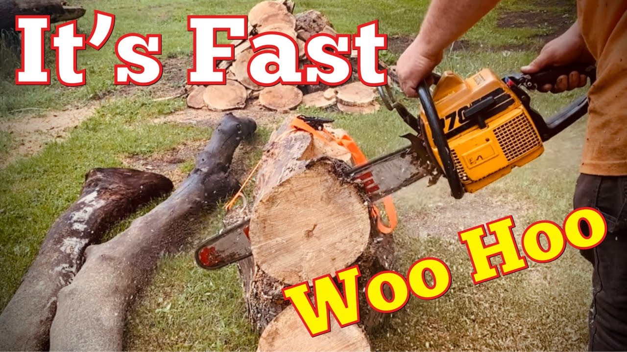 First Cuts!  Ported Partner P70 Chainsaw!  Amazing Performance!  @CharlesBrisco