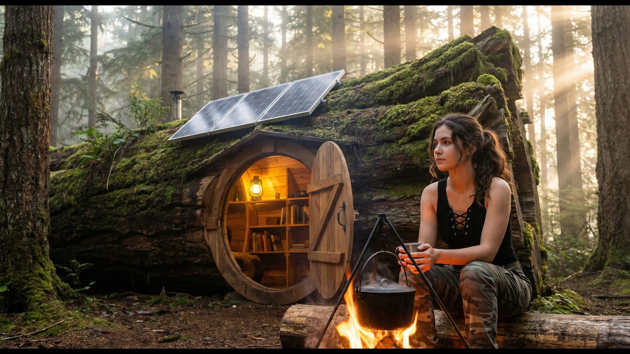 How This Woman Builds a Tree House in the Forest | Full ASMR DIY Guide & ASMR Building Video