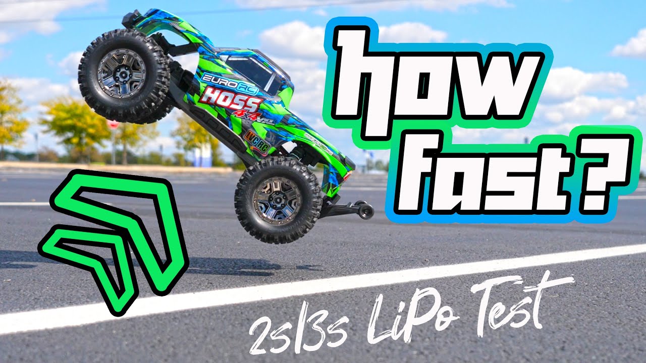 Traxxas HOSS 4x4 VXL SPEED TEST | How Fast on 2S & 3S LiPo?