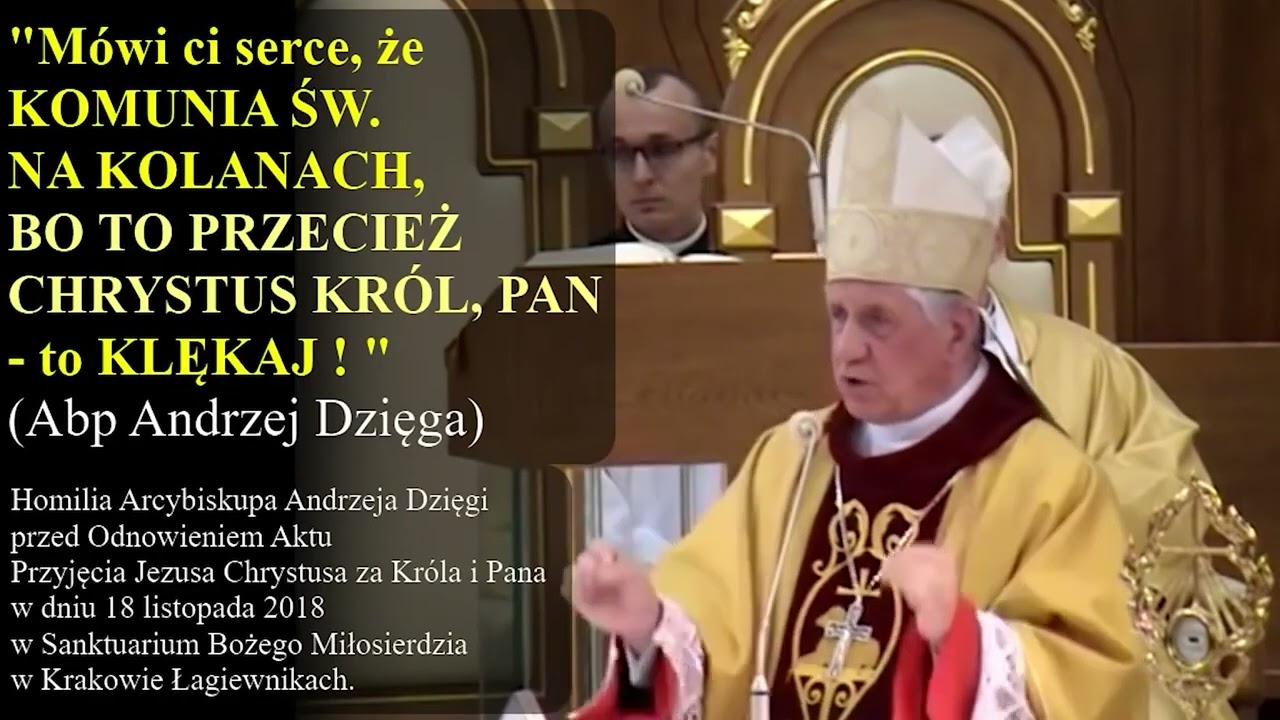Serce M&oacute;wi 'Klękaj' - Budujące Słowa Abp. Dzięgi o Komunii Święte