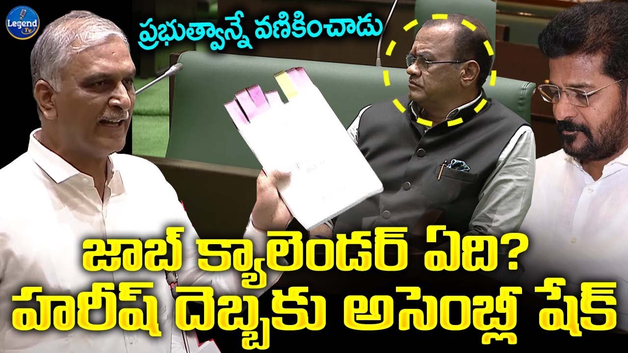 హరీష్ రావు ఉగ్రరూపం🔥 | Harish Rao AGGRESSIVE Speech | Job Calendar | LegendTv