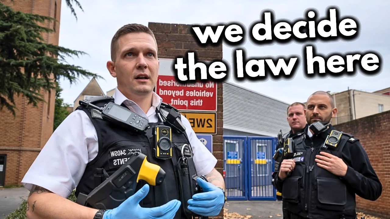 Arrogant UK Cop Pulls TASER And Makes Up His OWN Laws!