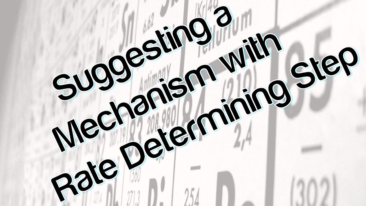 Suggesting a mechanism with rate determining step