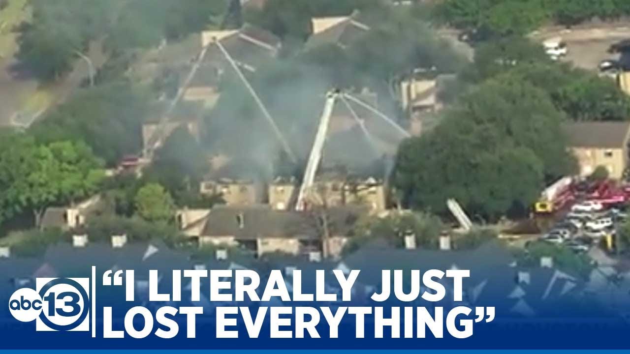 Flames shooting out of west Houston apartment complex, HFD says