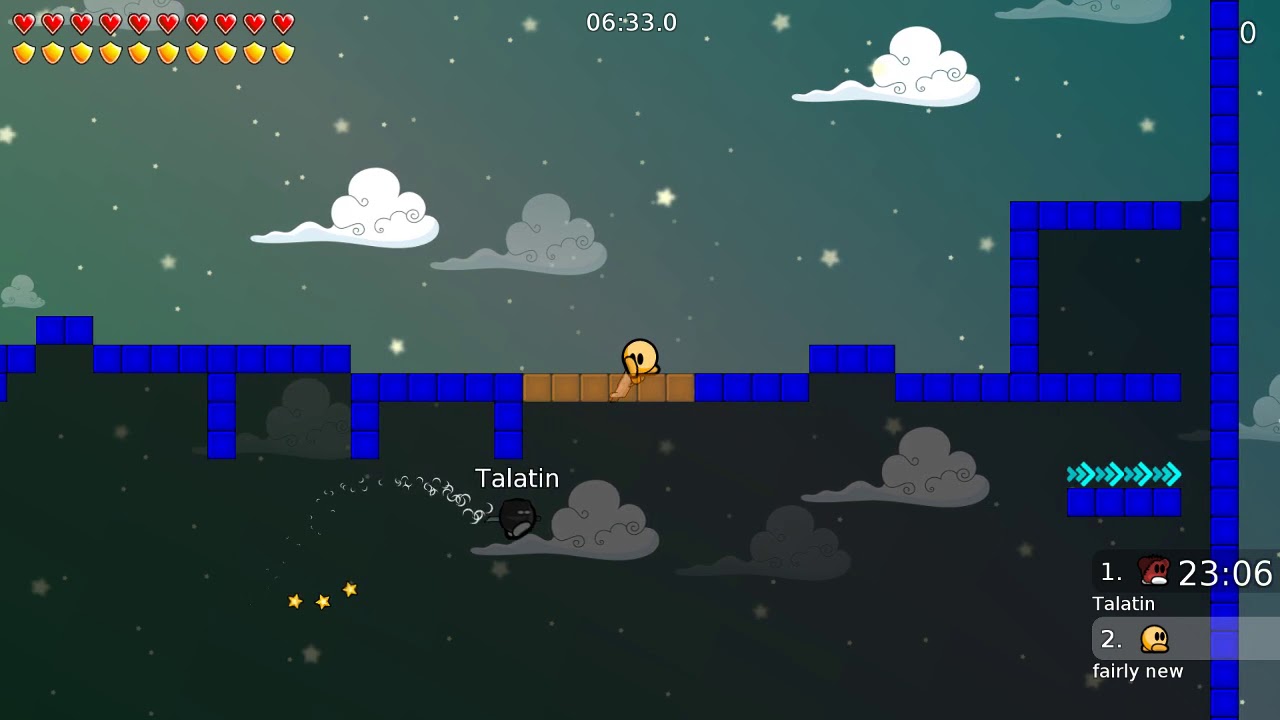 Fly to the moon Speedrun DDnet (Teeworlds)