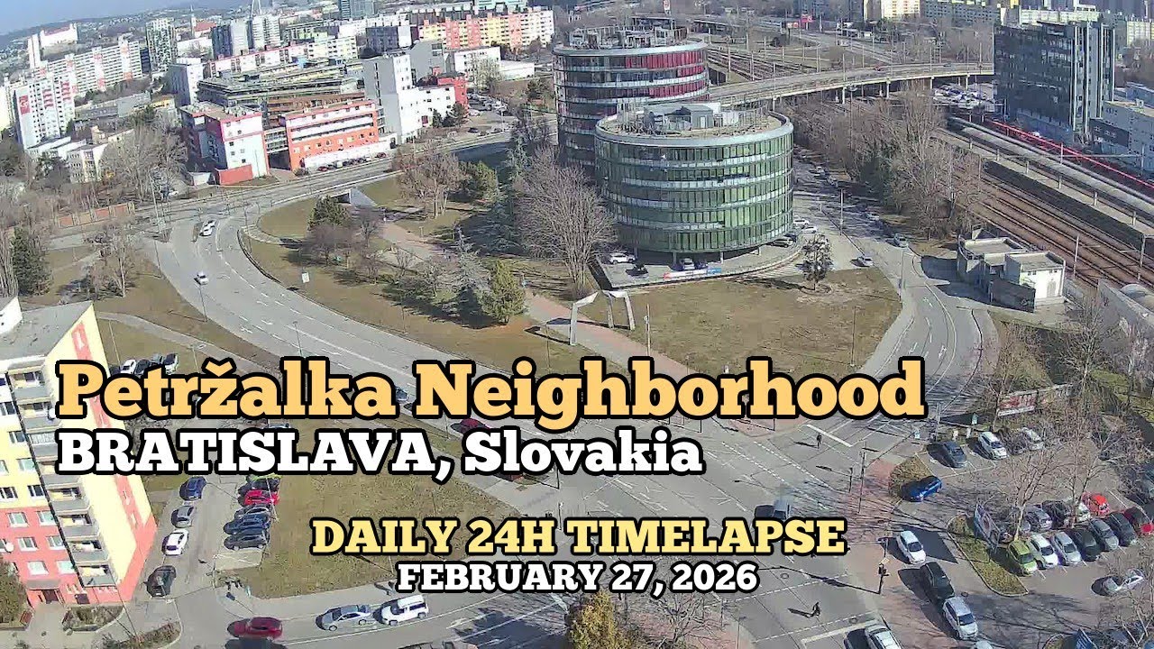 Petržalka Neighborhood - Daily Timelapse: February 27, 2026 [Bratislava, Slovakia]
