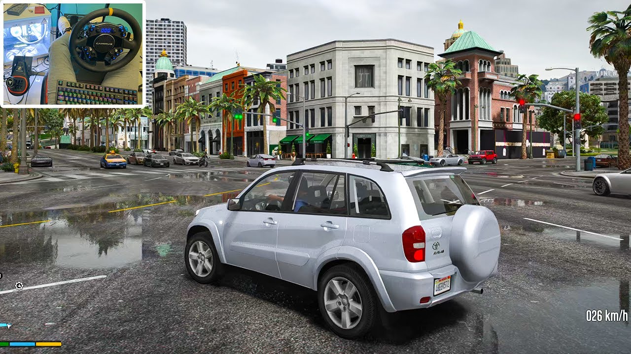 GTA 5 - Luxury UBER Taxi Job | Toyota RAV4 | Steering Wheel Gameplay