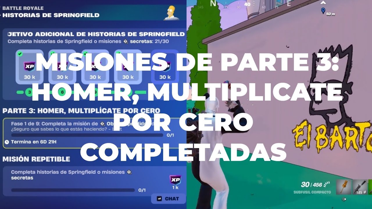 Misiones Fortnite Historia - Te muestro TODAS las misiones de PARTE 3: HOMER, MULTIPLICATE POR CERO