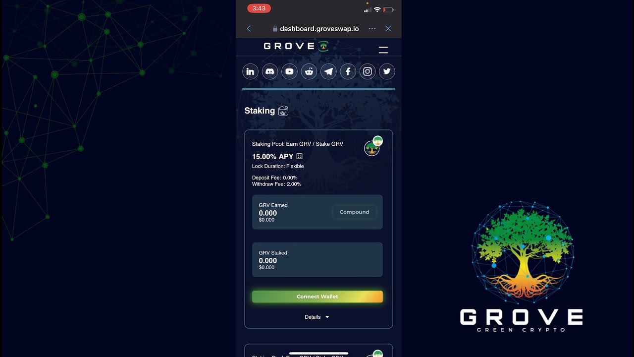 How to Stake Grove Coin - On Mobile (TrustWallet/MetaMask/SafeMoon)