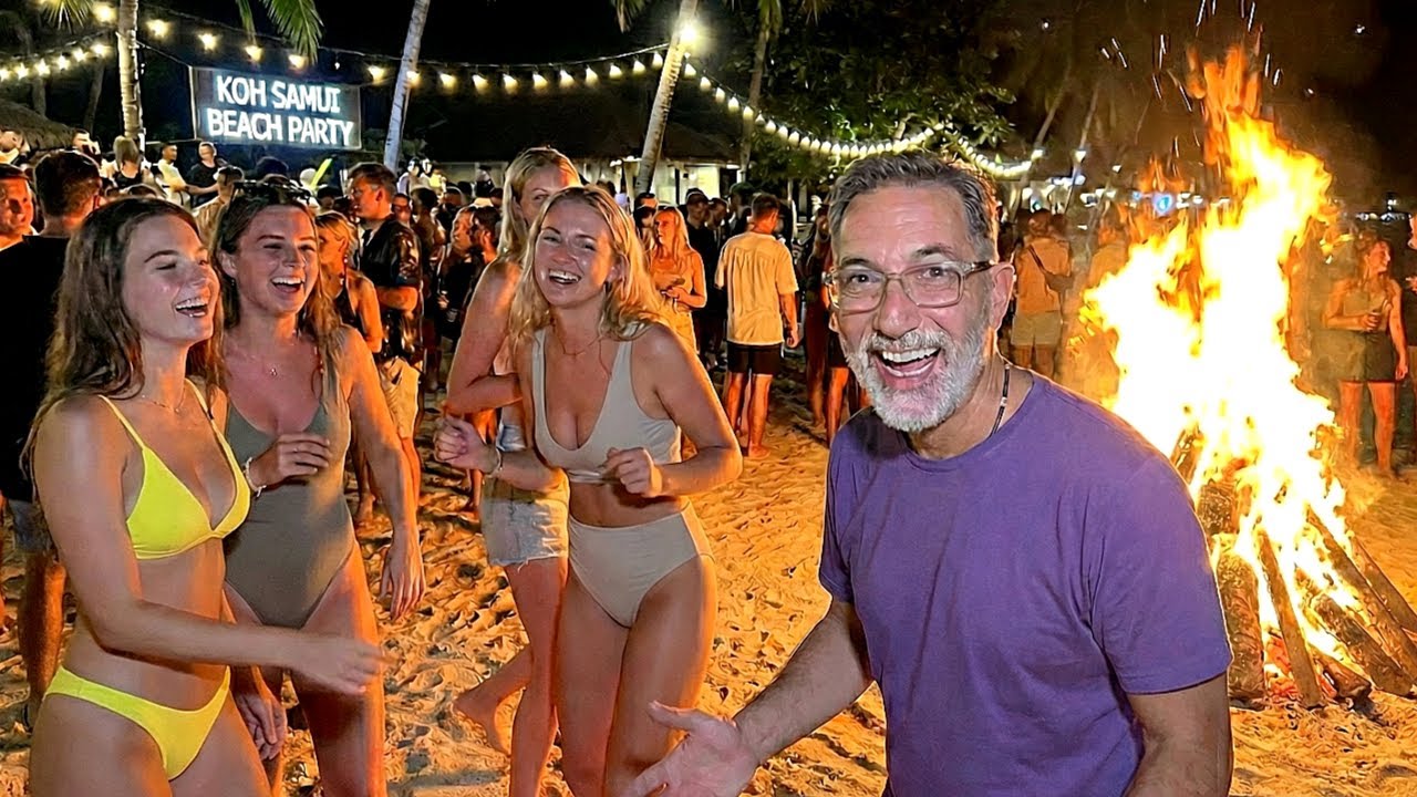 Koh Samui's Wild Beach PARTY is Insane! Fishermans Village