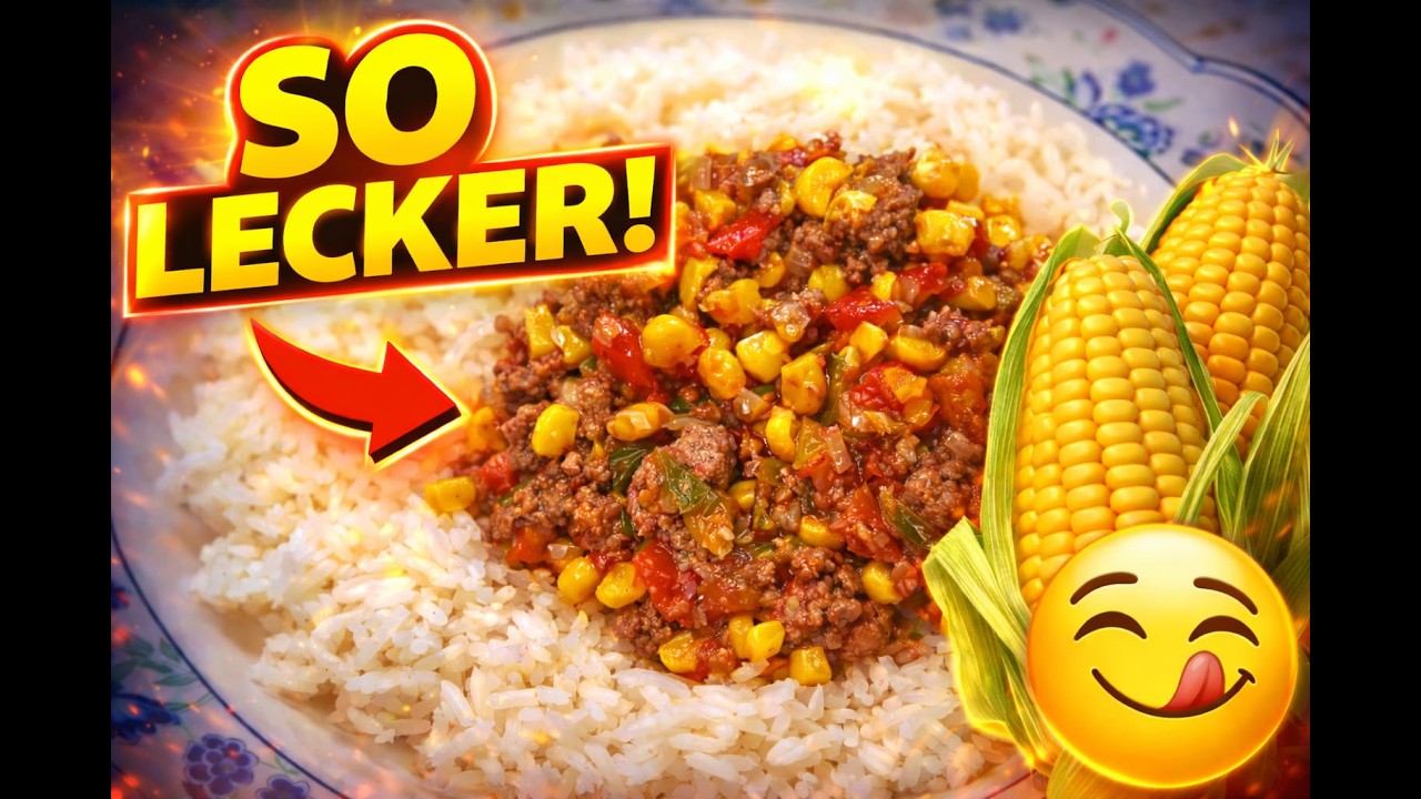 Geschmortes Hackfleisch mit Mais - super lecker, schnell und total einfach!