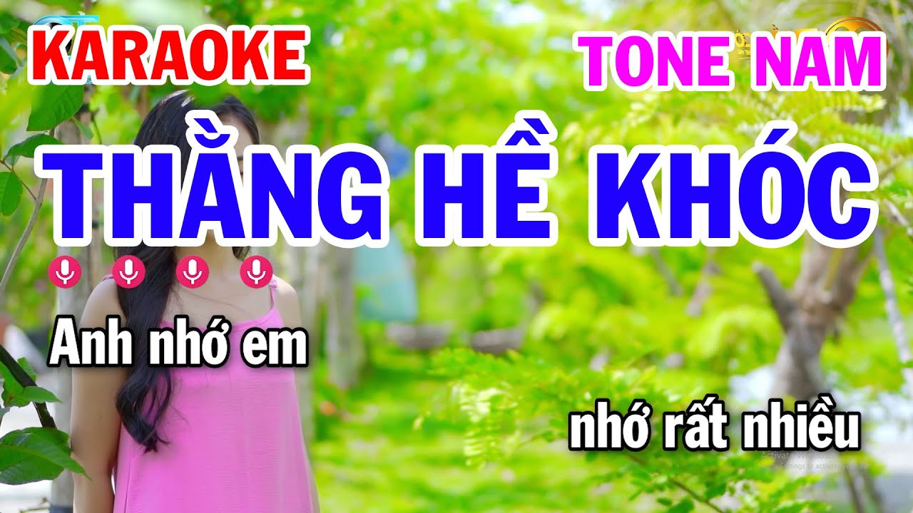 Karaoke Thằng Hề Khóc Tone Nam | Nhạc Trẻ 9x
