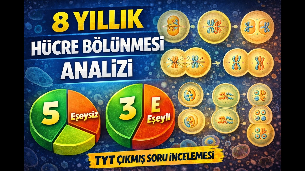 Hücre Bölünmesi Çıkmış Sorular Analizi (Son 8 Yıl) | TYT Biyoloji Mitoz – Mayoz