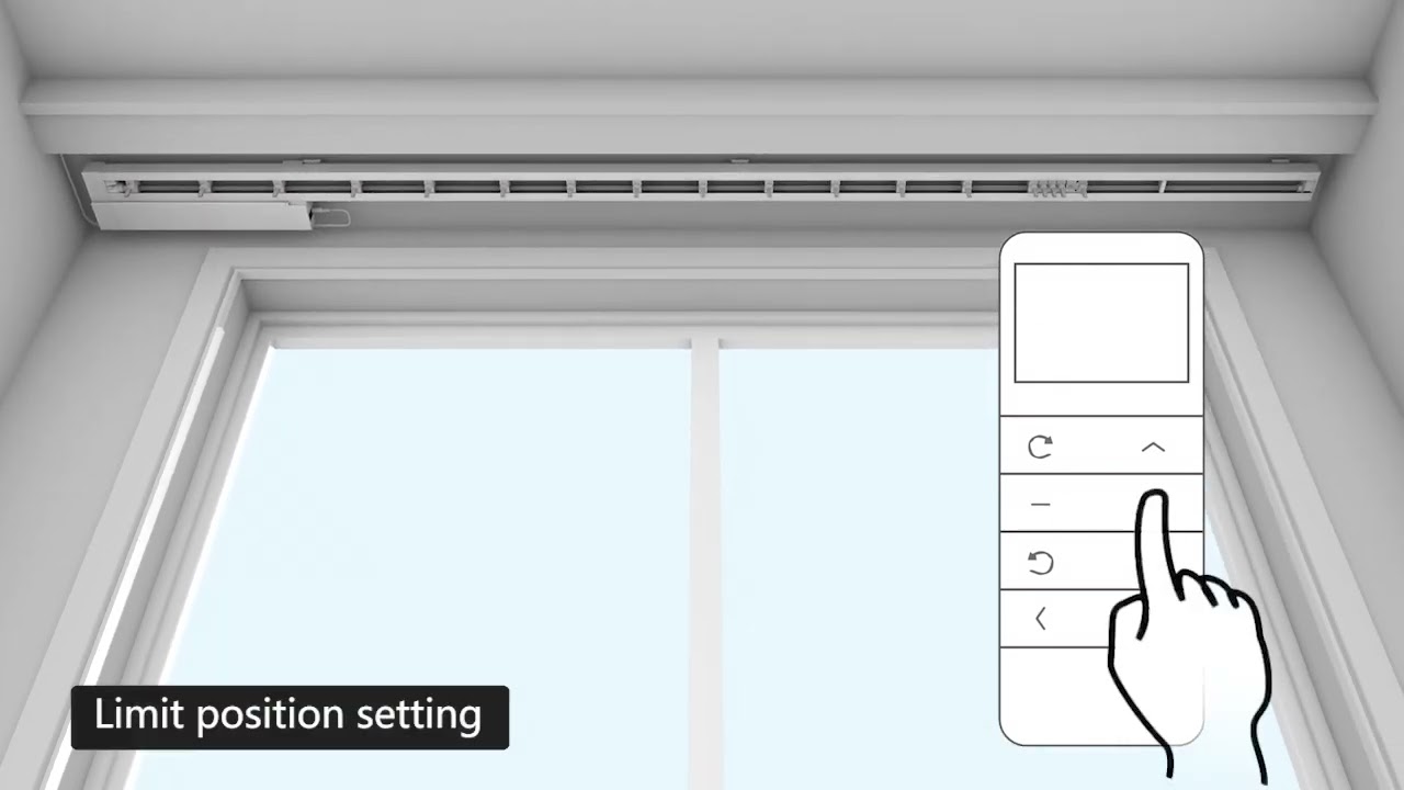 Instalar y programar el motor de cortina vertical bidireccional de Eurotronic
