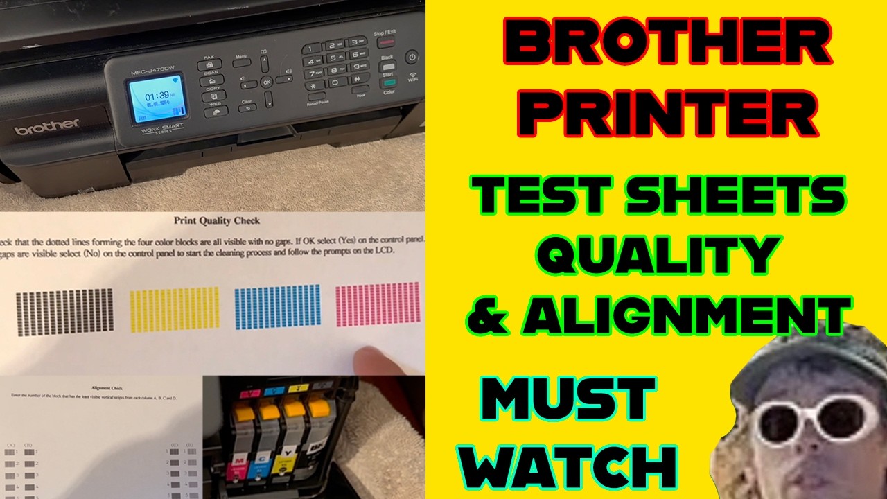 How to Print Test Prints on Brother MFC Inkjet Printers | Check Print Quality Color & Alignment