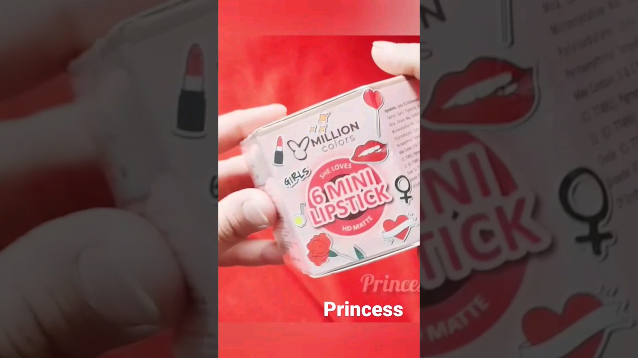 unboxing| million colors 6 mini lipsticks |she loves HD matte 😍| #shorts part 1 |  #lipstick