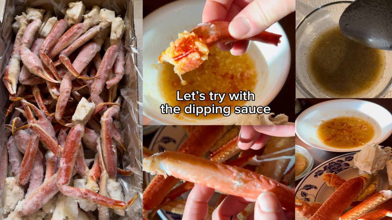 ទិញបានជើងក្តាមល្អៗណាស់ - Unboxing Snow Crab Legs From Costco (បង្ហាញពីរបៀបធ្វើទឹកច្រលក់2បែប)