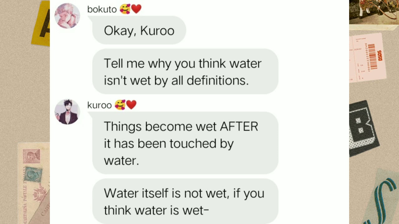 Is Water Wet? Dumb Debate | Danplan Skit | BoKuroKawa Skits | Haikyuu Texts