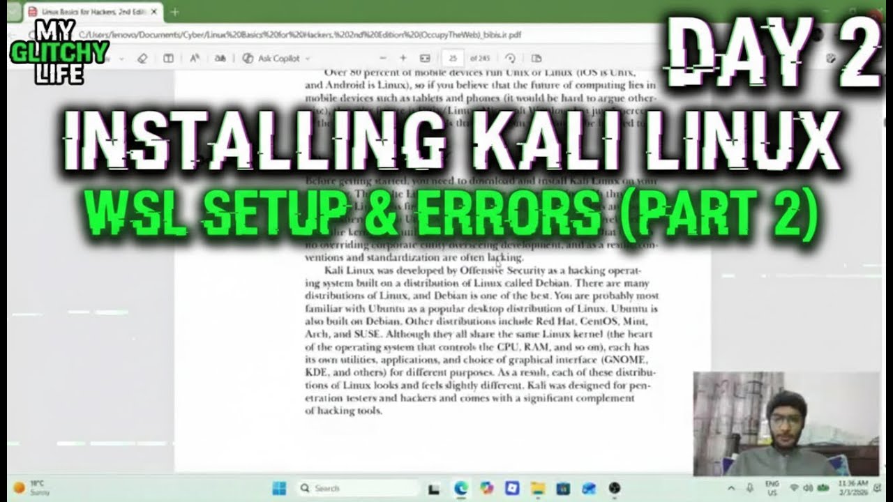 My Glitchy Life Day 2: Installing Kali on Windows Subsystem for Linux & Practical Fixes (Part 2)
