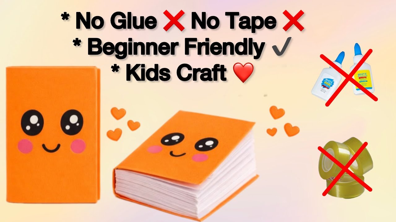 How to Make DIY Mini Notebook 📒 | No Glue | Easy School Craft| Cute Paper| mini notebook |craft diy
