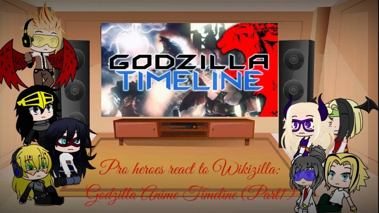 Pro heroes react to Wikizilla: Godzilla Anime Timeline (Part 1)
