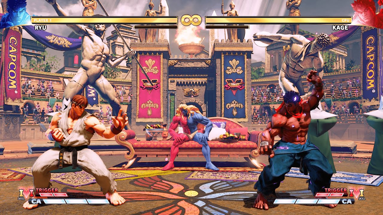 Ryu vs Kage (Hardest AI) - Street Fighter V.