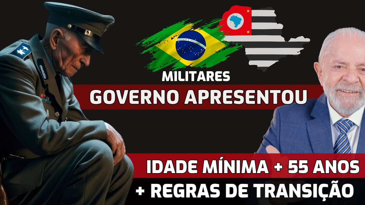 Militares: idade Mínima 55 anos + Regras de Transição