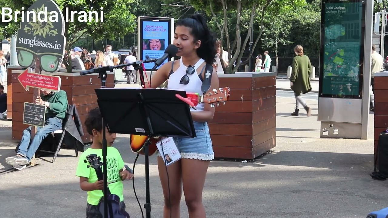 Brinda Irani Live Cover of Free by Robbie Williams from Grafton Street Dublin Ireland