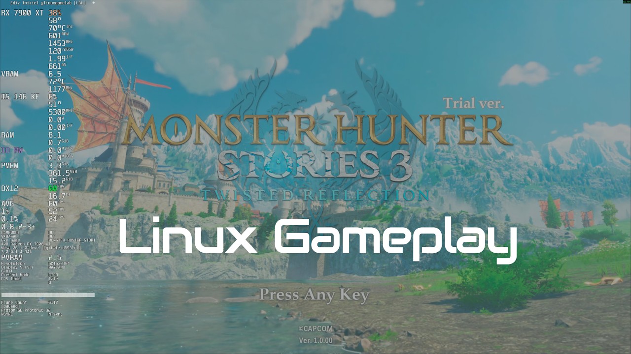 2K60FPS Monster Hunter Stories 3: Twisted Reflection Running On Linux