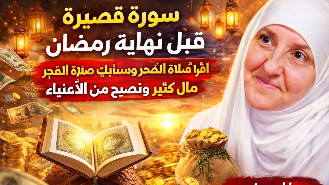 سورة قصيرة قبل نهاية رمضان! اقرأها بعد صلاة الفجر وسيأتيك مال كثير وتصبح من الأغنياء, هيفاء يونس