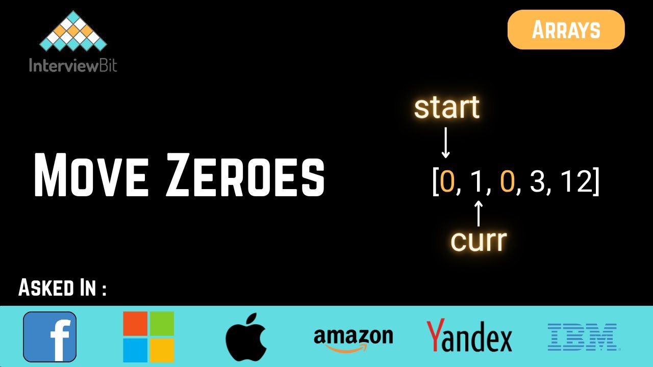 Move Zeroes | Arrays | InterviewBit