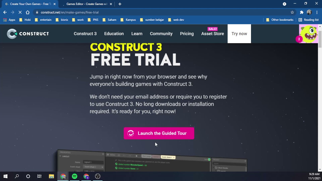 Tutorial Construct 3 #1 Introduction