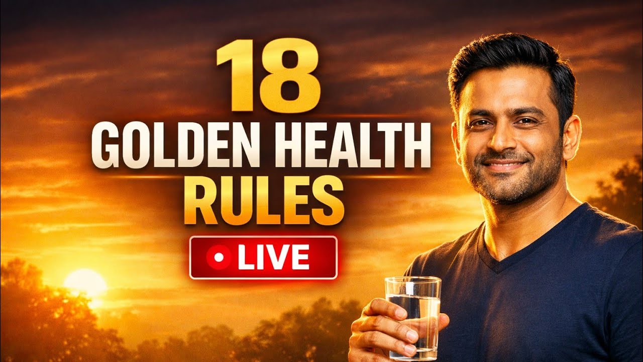 સ્વસ્થ ના નિયમ | golden helth ruls 🚨#ekvakya  #live #gk #helth #ayurveda