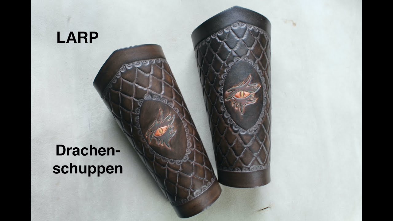 Wie punziere ich... Drachenschuppen auf einen Armschutz für LARP