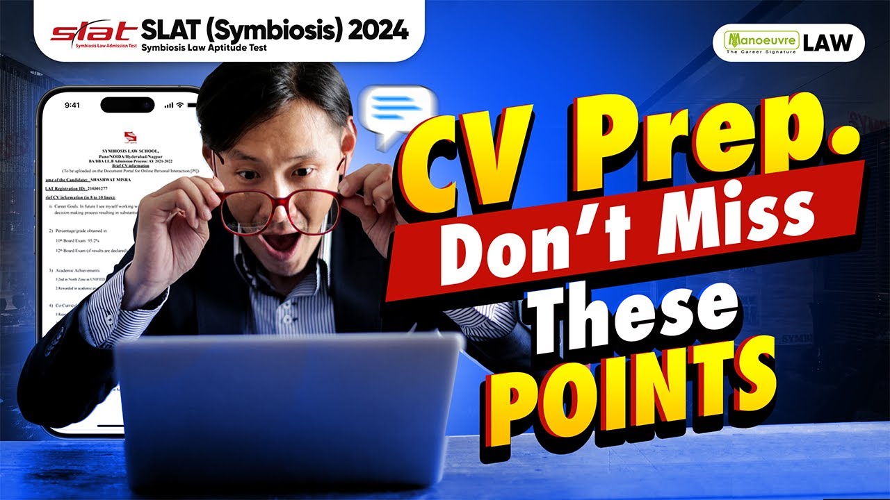 Symbiosis Law School SLAT 2024 Don't Miss These Points For CV Preparation 