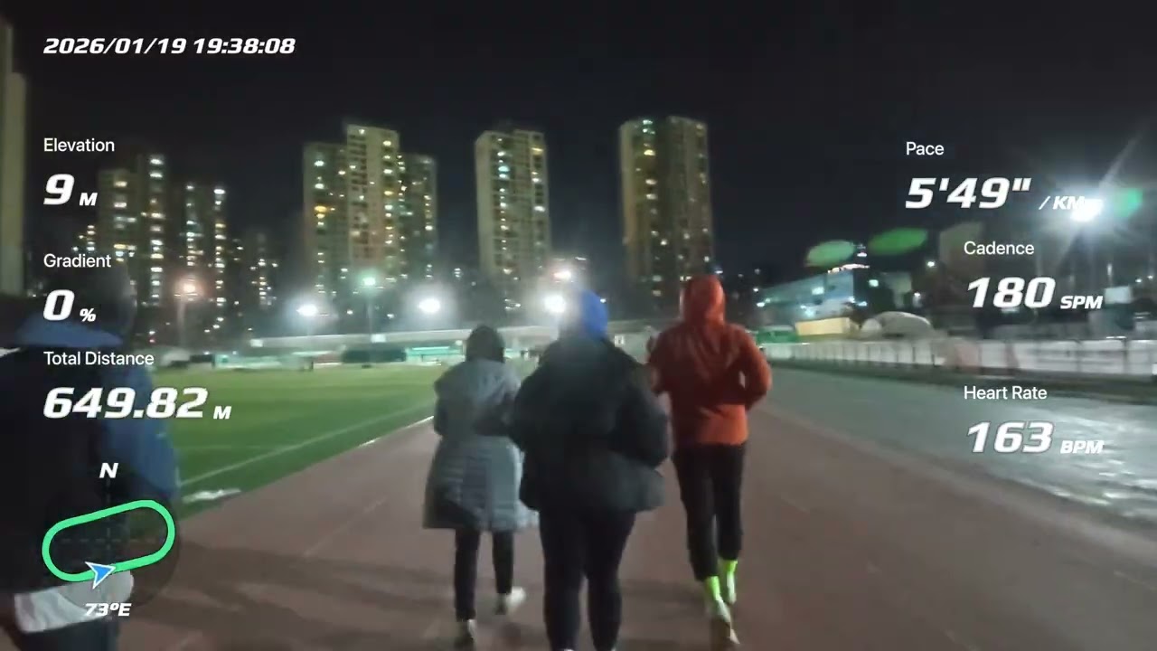 2026.01.19 월요일 서울 Monday Seoul 9.24K, 5:51/km, 54min