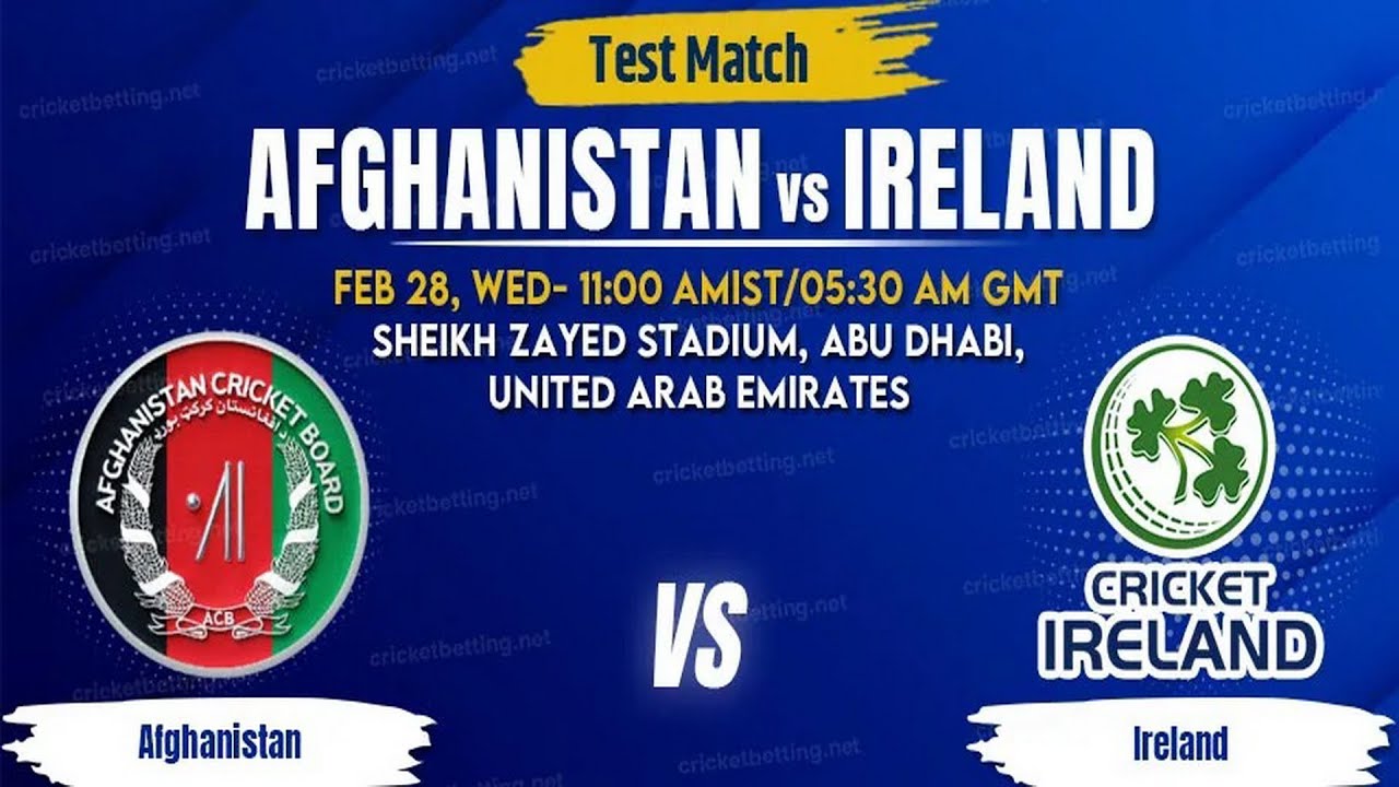 CRICKET LIVE: Afghanistan Vs Ireland | One-Off Test Match | Day 2 | 29th Feb 2024 | ACB