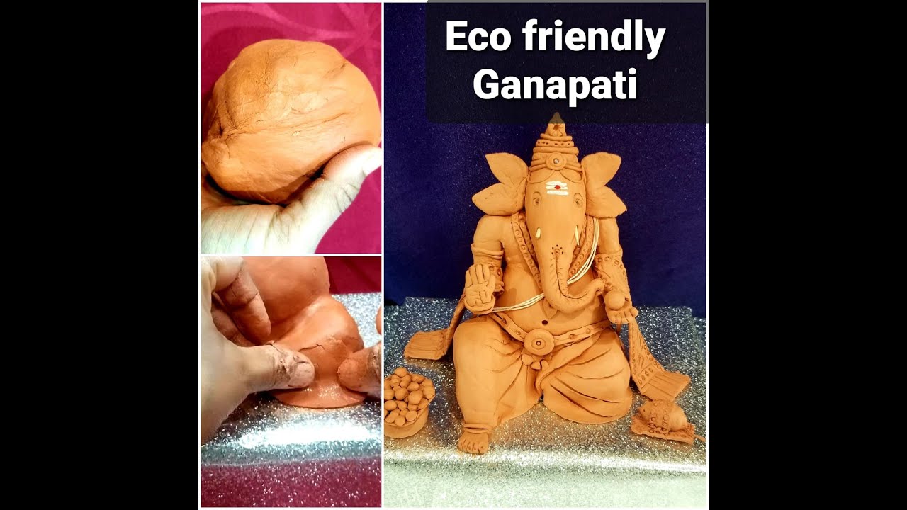 How to make Ganesh idol using clay| | make your own clay Ganesh | eco friendly Ganesh