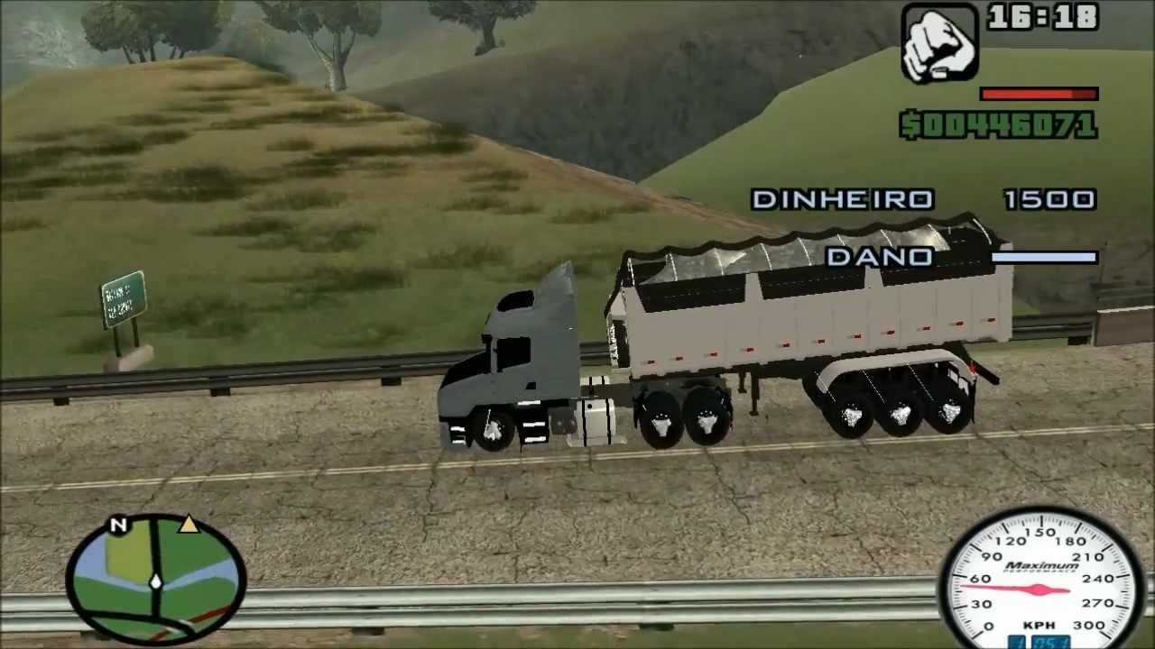 Scania 124 Bicuda e Caçamba Entregando A Carga - GTA San Andreas
