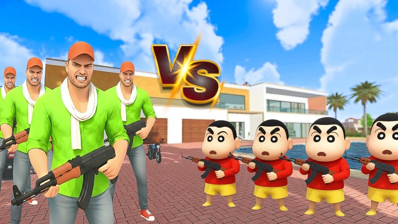 😱 Shinchan Red Gang VS Jack Green Gang in Indian Theft Auto Simulator 💥🤑 Shubh Gamerz