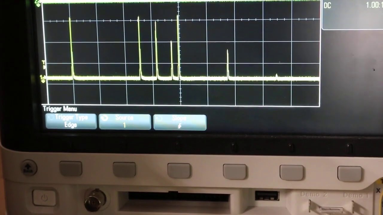 Gamma-ray waiting times  004 multi pulses on oscope mov