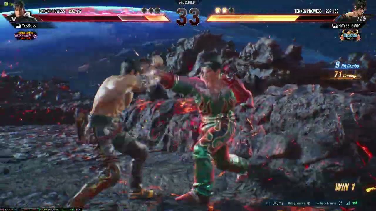 JIN vs LAW | Tekken 8 Rank Season 2 ( ULTRA GRAPHICS )