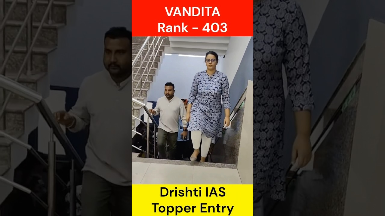 UPSC 2024 topper Vandita entry || #motivation #vikasdivyakirtisir #ias #ips #shorts
