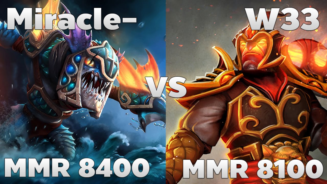 Miracle- (MMR:8400) vs W33 (MMR:8100) - Dota 2 RedArchon