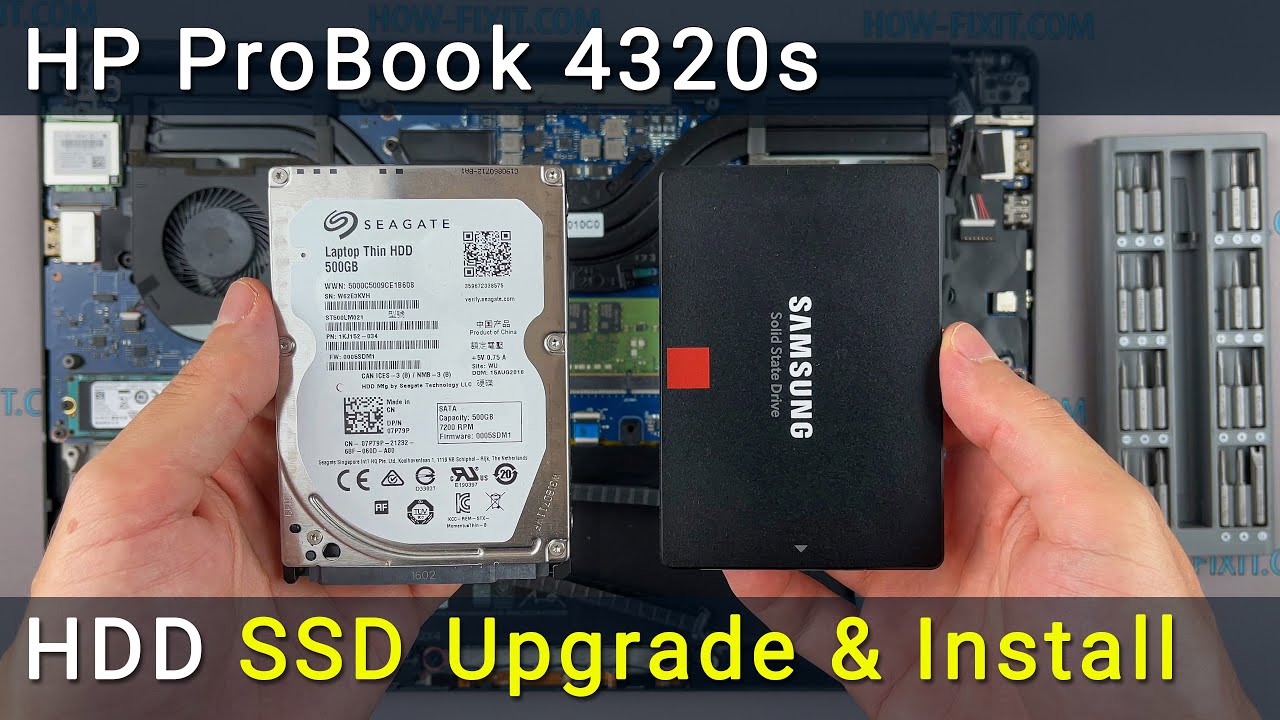 Замена и установка SSD или жестки диск в ноутбук HP ProBook 4320s