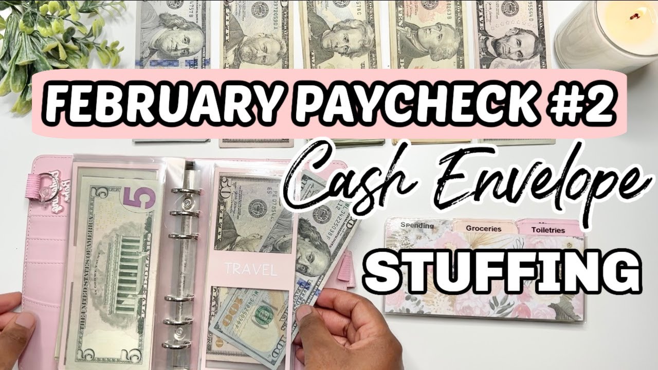 FEBRUARY 2024 CASH ENVELOPE STUFFING | FULL-TIME BUDGET  PAYCHECK #2 | Budget With Me | MONETS MONEY