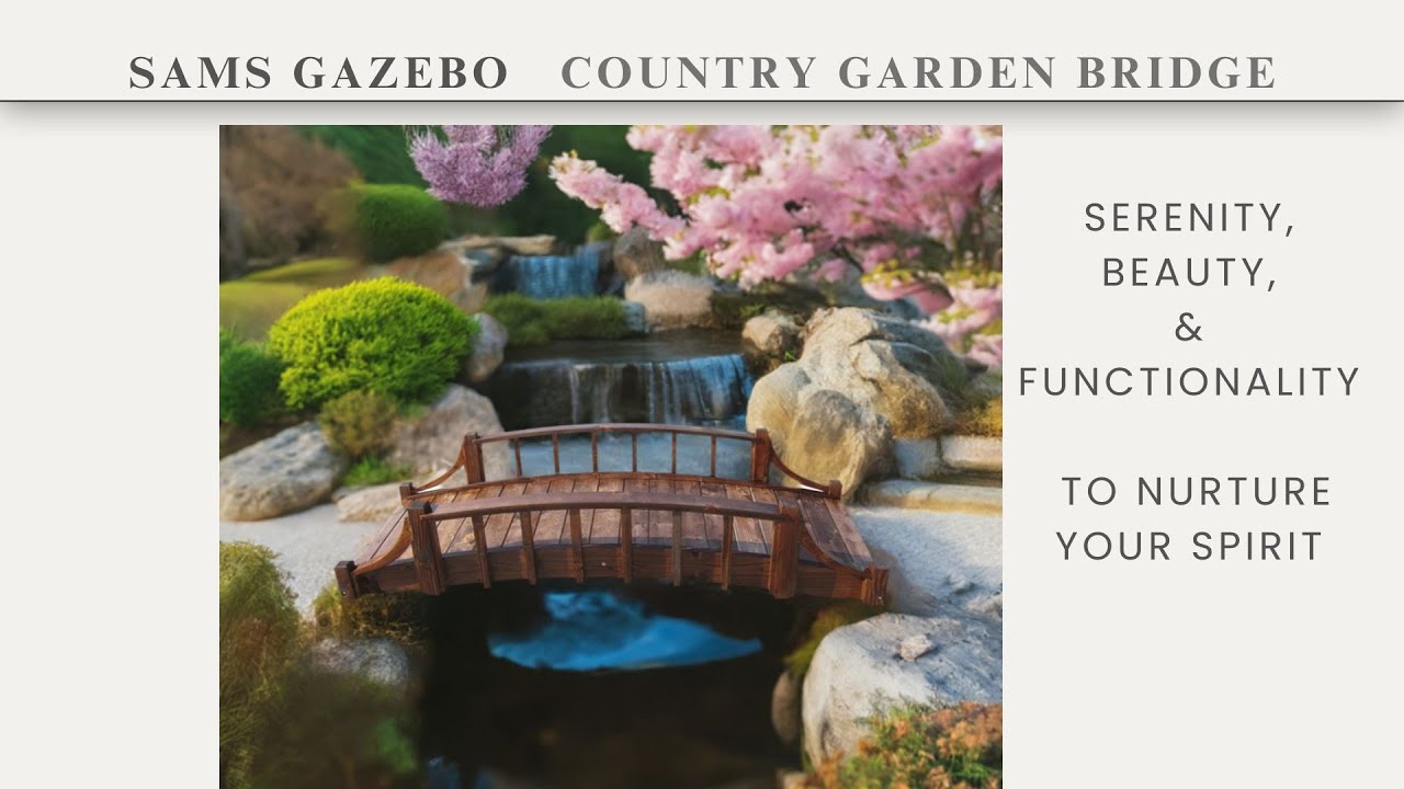 Artisan country garden wood bridges 8 ft by SamsGazebo are for sale