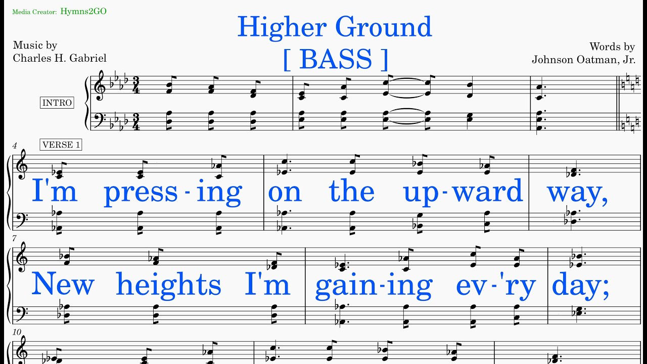 Higher Ground (Gabriel - Oatman) [v2] Bass