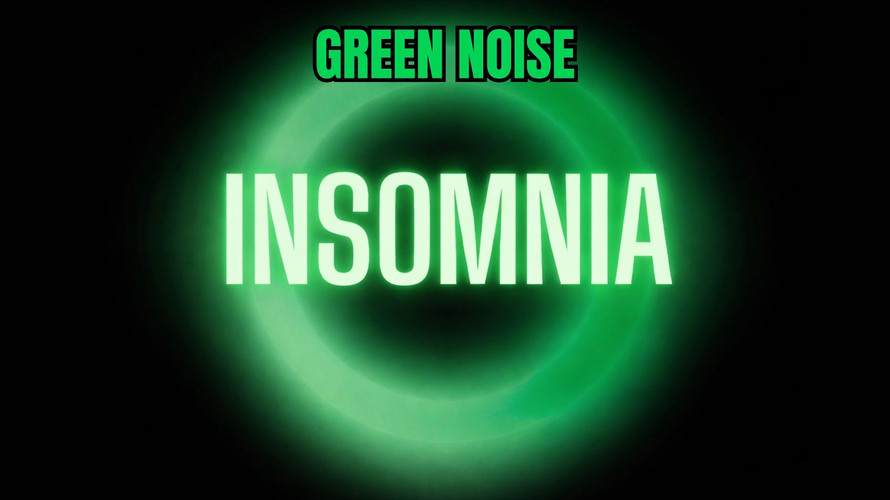 Green Noise for Deep Sleep, Black Screen | Relaxing Sound for Insomnia & Focus | 1 Hour